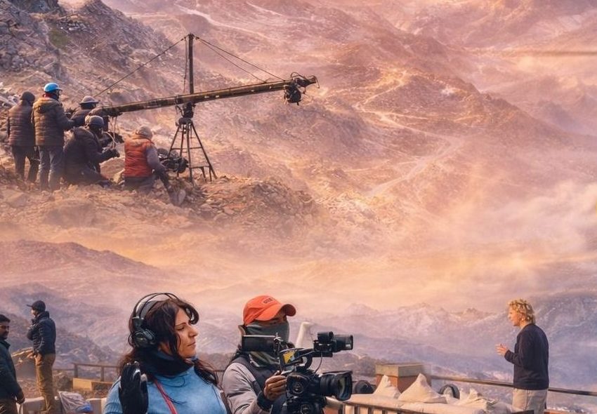 Filming in Nepal