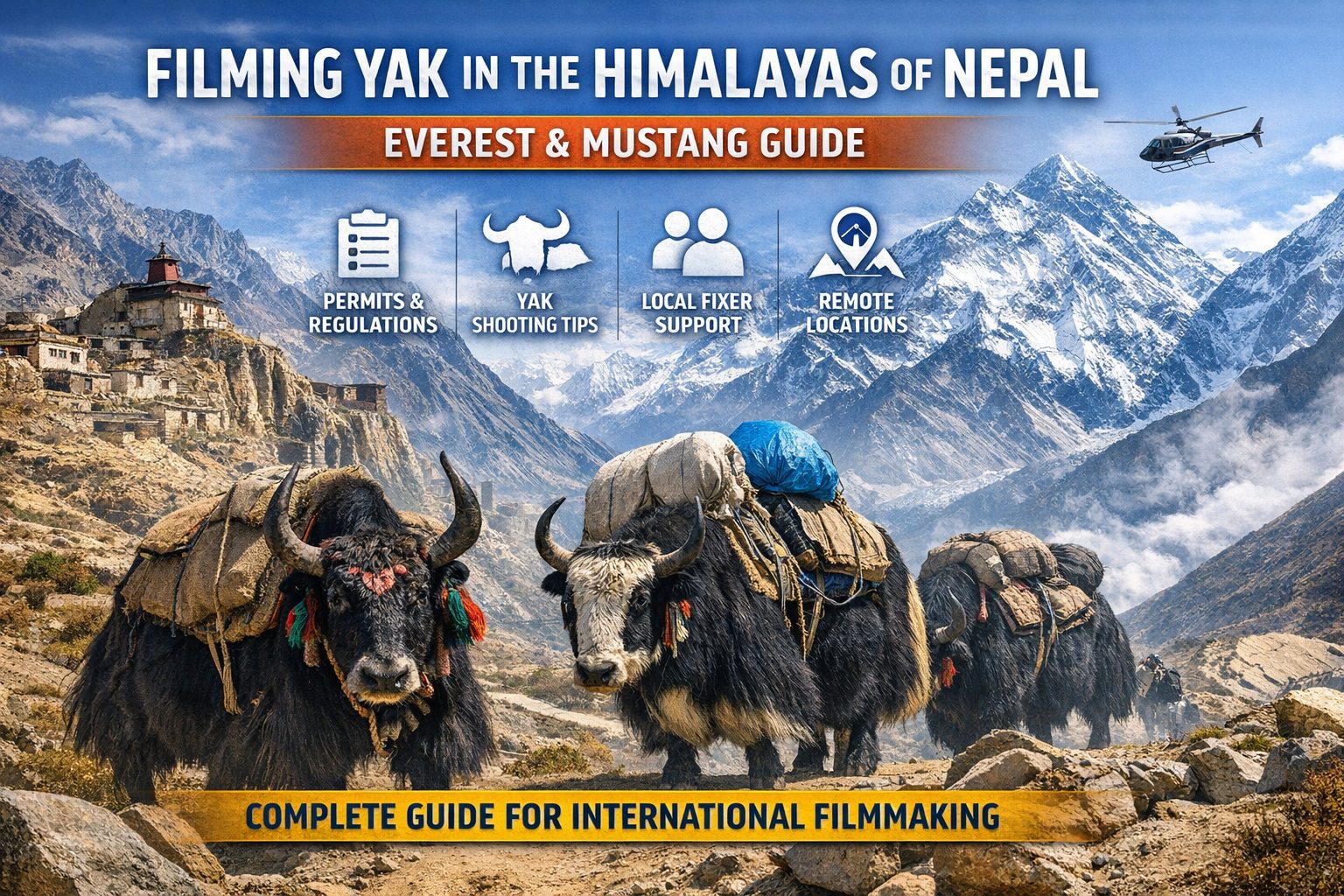 Filming yaks in the Himalayas