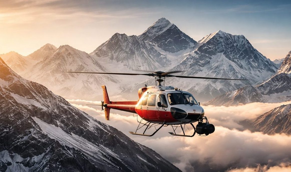Helicopter hire for filming