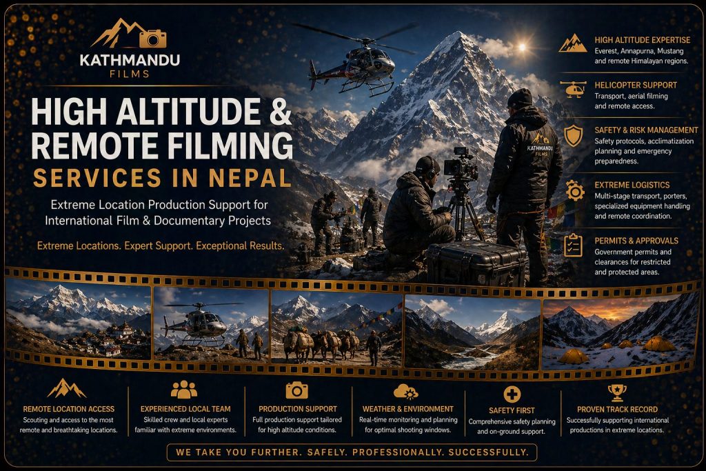 High altitude filming in Nepal png