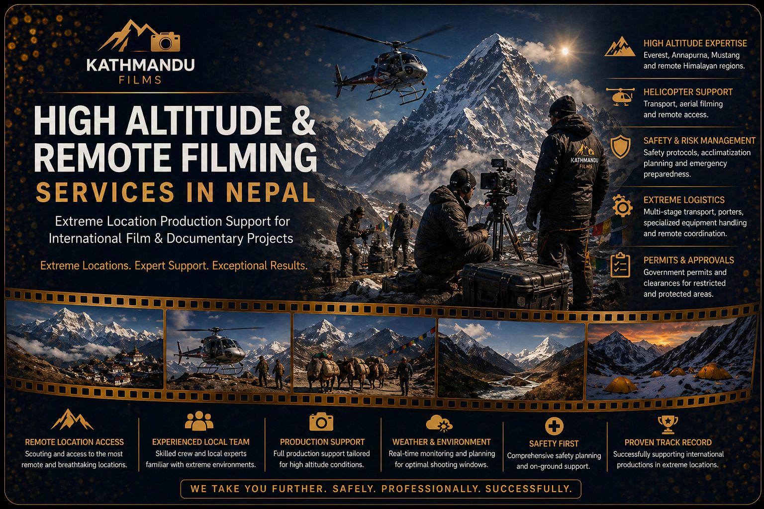 High altitude filming in Nepal png